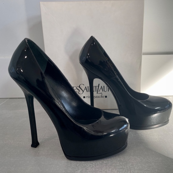 Saint Laurent platform pumps, Black Patent Leather, heel 110, Sz40 ‼️Authentic‼️ - Picture 2 of 8